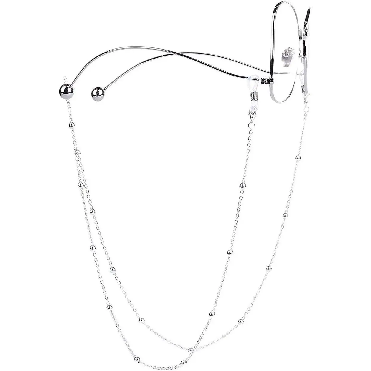 Women's Pearl Eyeglass Chain - Everyday Wear Eyewear Retainer, Glasses Holder Strap Cord Lanyard for Reading Glasses