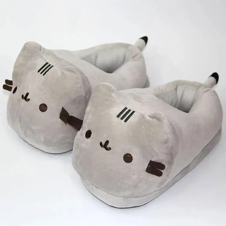 Unisex Cartoon Full-Covered Fuzzy House Slippers, Warm Winter Soft Plush Slides, Cute Anime Doll Indoor Home Shoes (Toys & Hobbies Classic & Novelty Toys Accessory), Fuzzy House Shoes