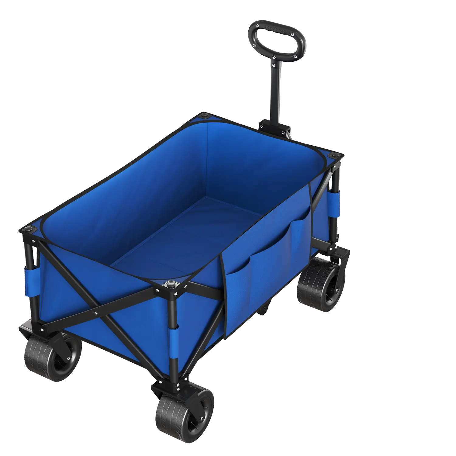 With Camping Cart - 8 Inch Wheels, 600D Oxford Cloth, Foldable Design, All Terrain Wheels, and Water Resistant Fabric