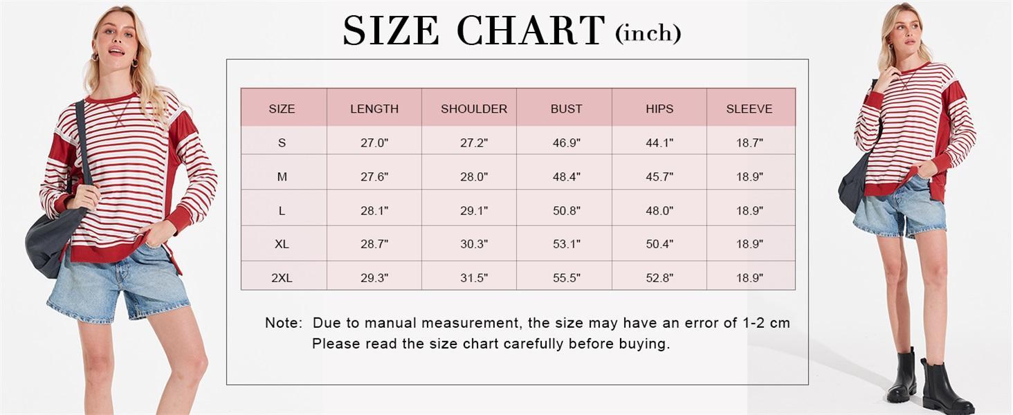 Imily Bela Womens Striped Oversize T-Shirt Casual Half Sleeve Color Block Tunic Summer Crew Neck Tee Tops