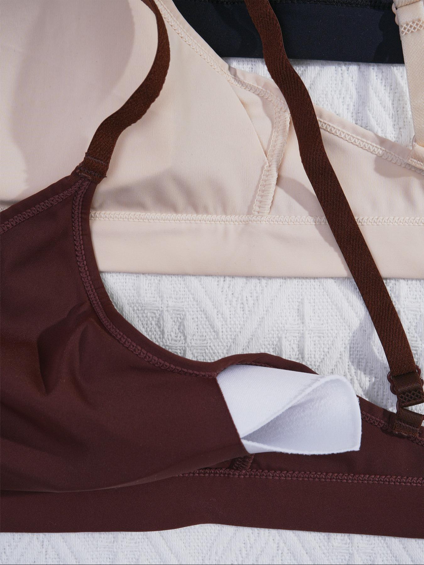 Women's Wireless Bralette Set, Casual, Medium Support Knit Fabric, Removable Pads, Adjustable Straps, Soft & Lightweight Design