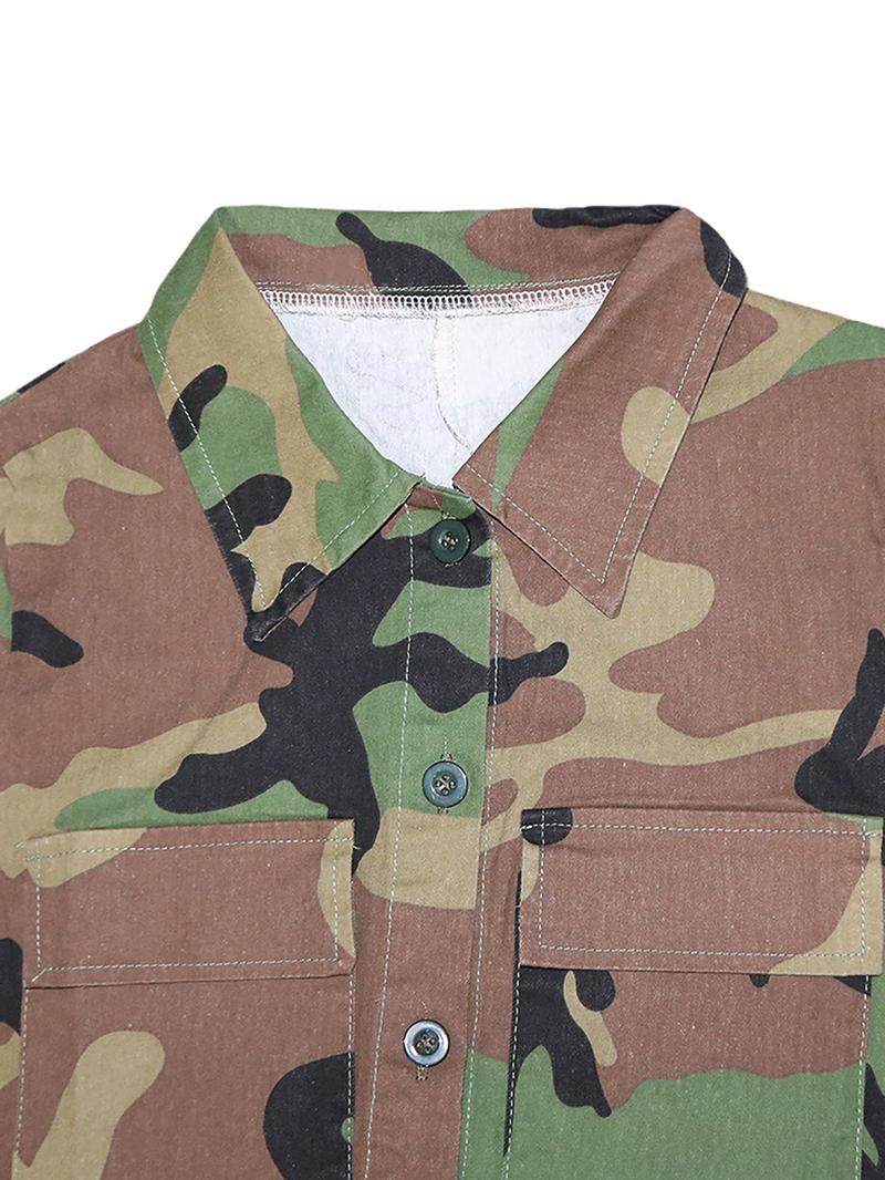 Women's Camo Print Top & Skirt Two-piece Set, Casual Fashion Short Sleeve Top & Long Skirt for Daily Outdoor Wear, Ladies Summer Clothes