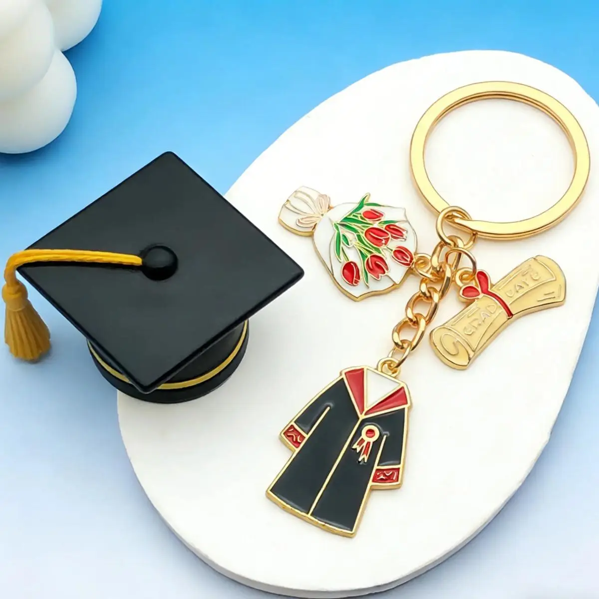 2026 Fabric Graduation Memory Keychain, Charm Graduation Gift Keepsake