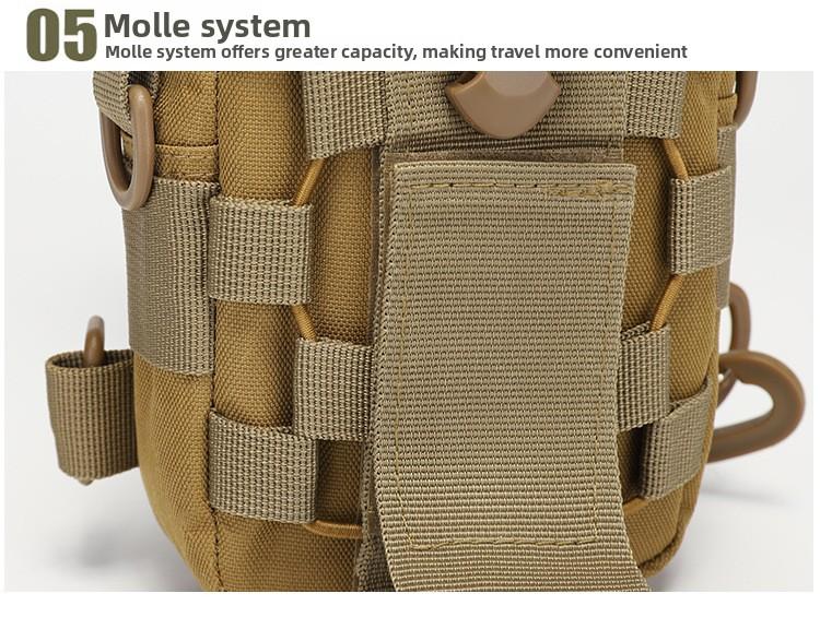 Outdoor Tactical Portable Breast Bag Multifunctional Kettle Bag Leisure Shoulder Crossbody Bag Mountaineering Cycling Travel Mobile Phone Bag