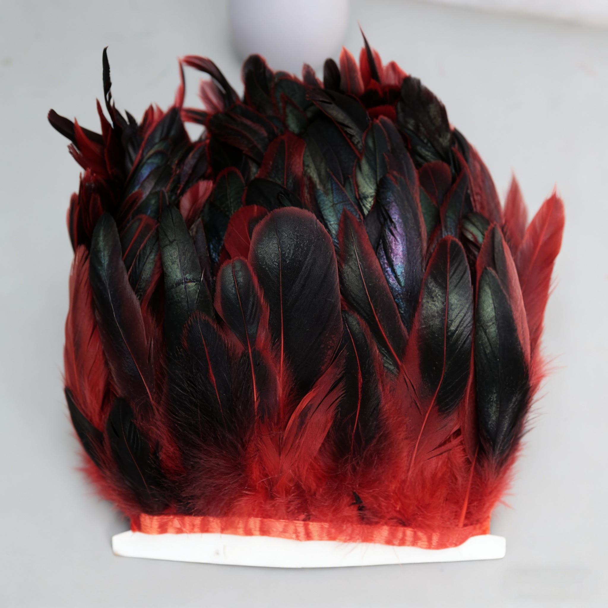 1.05m Colorful Artificial Rooster Tail Feathers for Wedding Stage Decoration DIY Handmade Skirt Edge Clothing Accessories