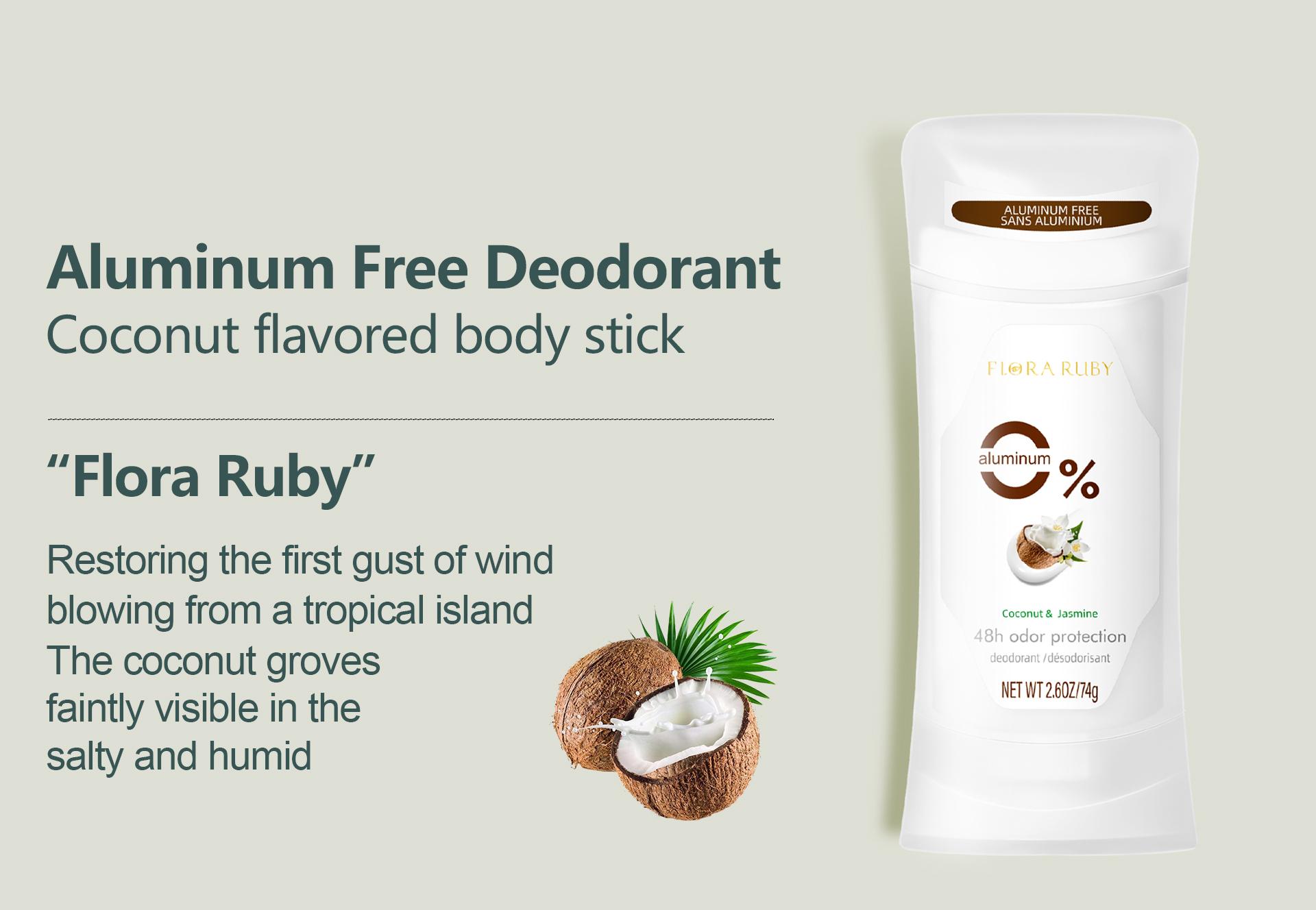 6pcs-Flora Ruby Aluminum Free Deodorant That Keeps You Fresh All Day