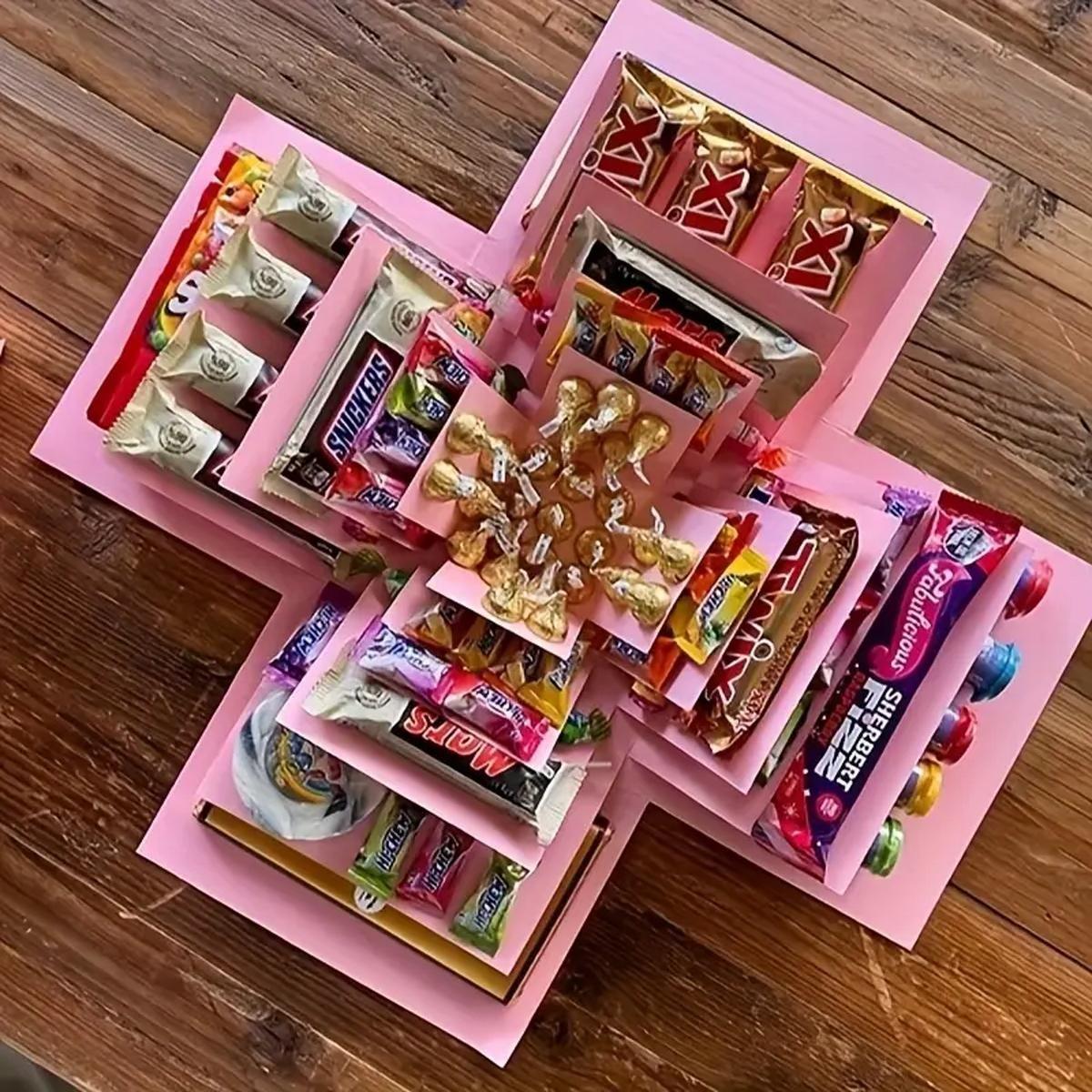 Surprise Explosion Gift Box, Perfect for Birthdays, Weddings, Valentine's Day, Anniversaries, Sweet Treats and Heartfelt Gifts