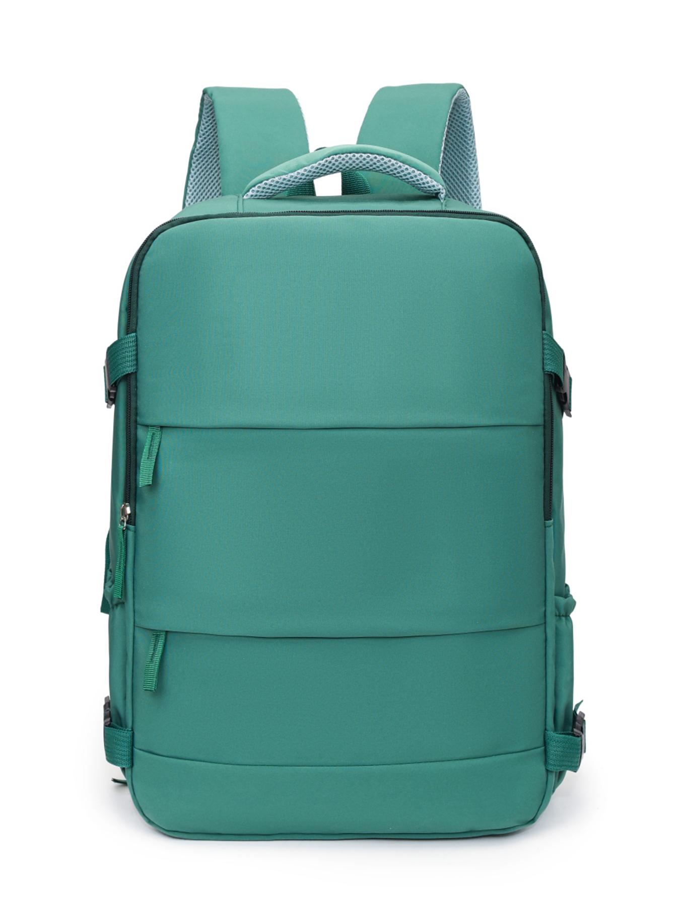 Simple commuting backpack, Casual Travel Backpack, Traveler Essentials Backpack, solid color multi compartment bag, large capacity computer bag, with side pockets, suitable for traveling and working