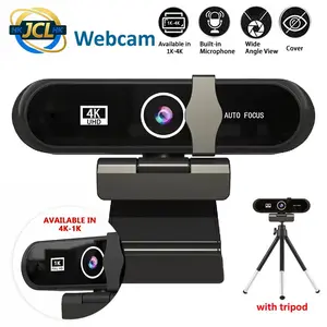 4K Webcam with Tripod & Privacy Cover, Auto Focus 1080P/2K/4K 30FPS, USB Plug & Play for PC Laptop - Ideal for Zoom/Skype, Gaming, Live Streaming, Online Classes, Remote Work, Web Camera, Autofocus Streaming Camera, USB Computer Webcam