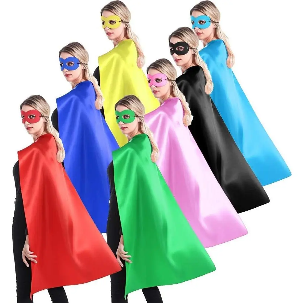 Bulk Pack Superhero Capes and Masks for Teens & Adults - Costume Party Supplies for Team Building & Group EventsGift