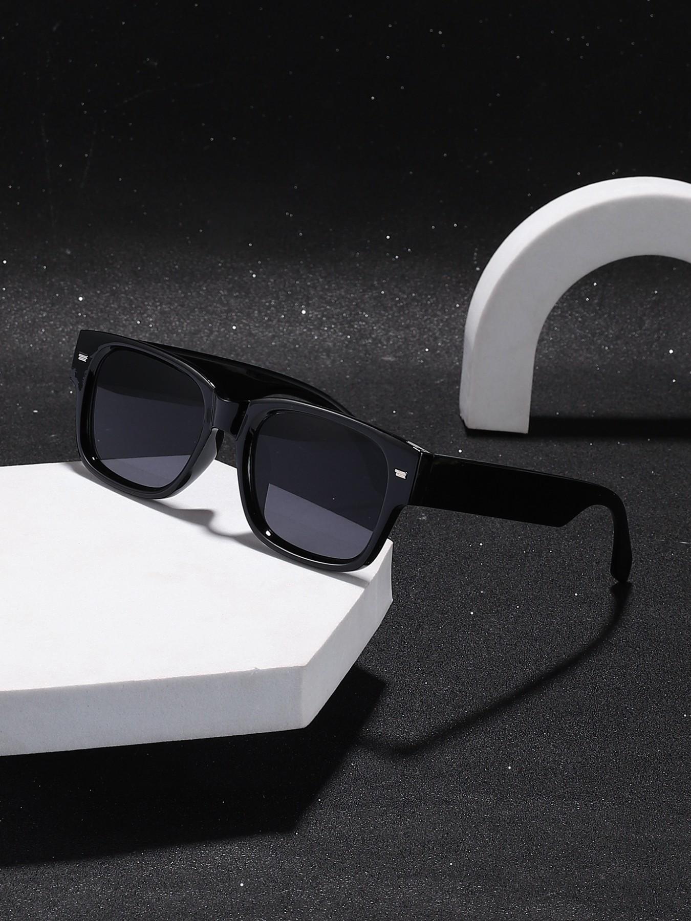 Men's Classic Square Frame Sunglasses, Lightweight Comfortable Fit, UV Protection, Ideal for Outdoor Sports, All Seasons, High Quality Sunglasses