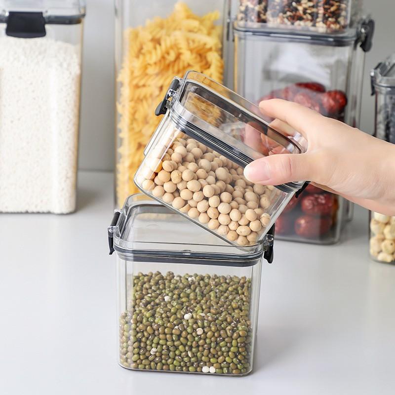 2pcs Large Stackable Sealed Spice Containers Set with Lids, Food Safety Storage Box, Detachable Spice Boxes, Multi-Purpose Kitchen Organizer