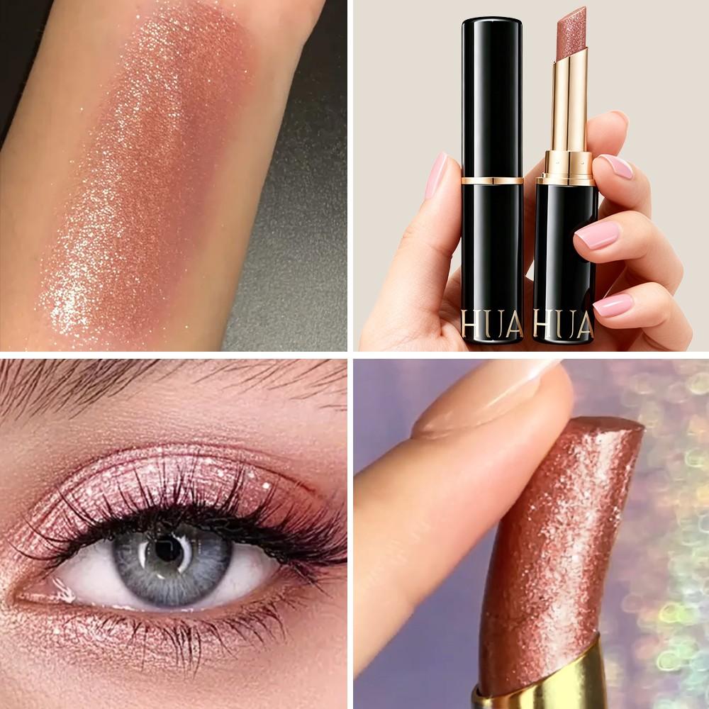 Huasurv Multi-Function Jelly Highlight Eyeshadow Stick, Metallic Shine, Long-Lasting Waterproof for Makeup Beginners