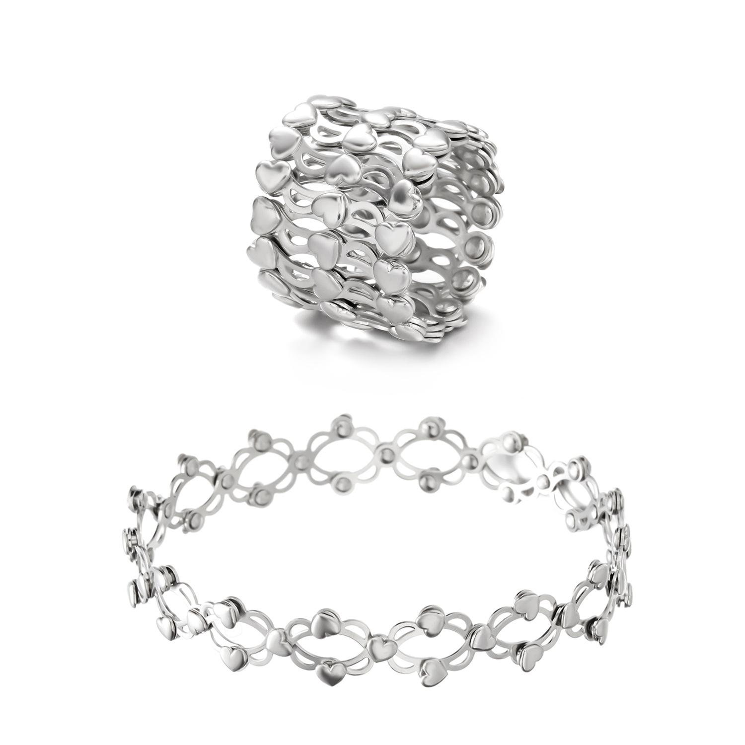 Magic Transformable Retractable Fashion Ring, Two Ways to Wear in One Piece, Instantly Turns into Adjustable Bracelet, Ideal Surprise Gift