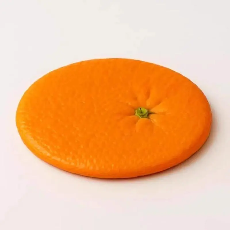 Cute Orange Slice Coaster, Transparent Acrylic Waterproof Heat-Resistant Table Mat for Coffee Mugs, Fruit Print, Hot Rod Red Gloss Paint for Home/Office Bag Accessory Care