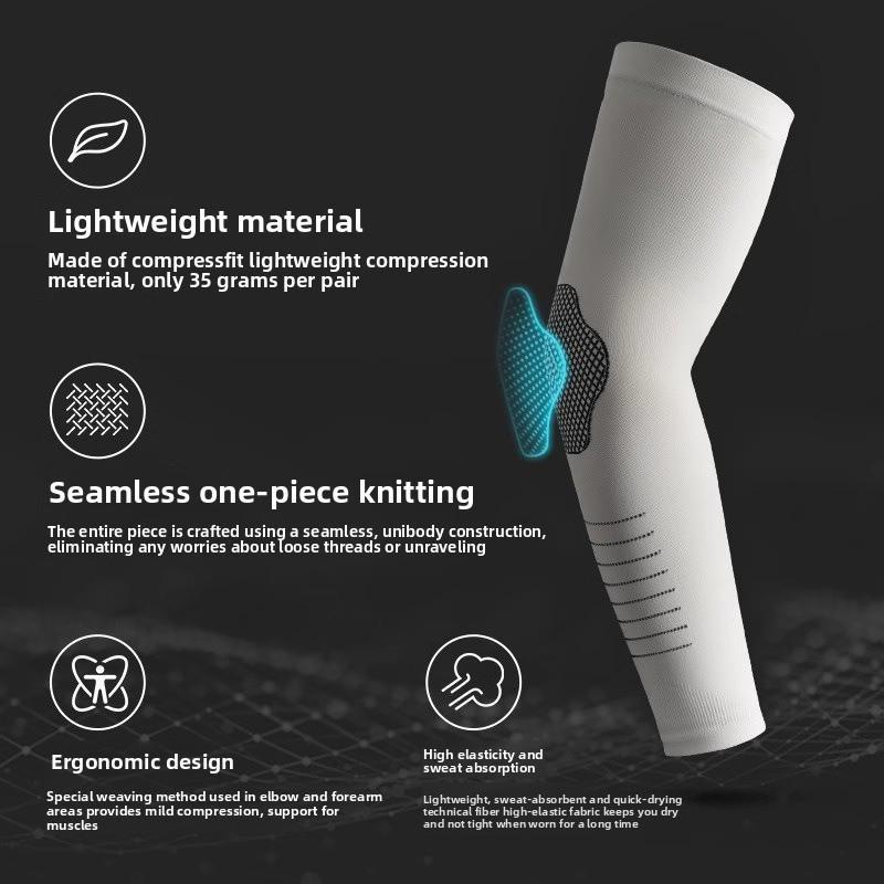 Ice sleeves, sunscreen and UV protection for men and women, long hand sleeves, arm guards for summer sports cycling, high elasticity, ice silk elbow sleeves