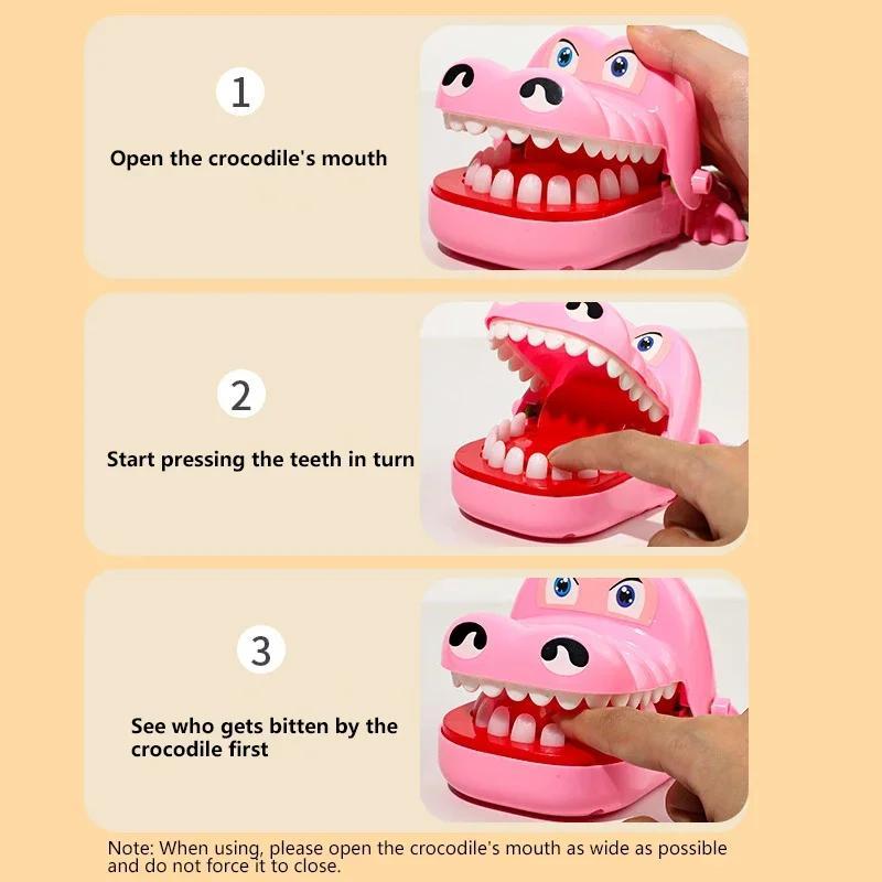 Crocodile Dentist Animal Board Game - Durable Spring-Action Structure, Unisex Compact Screen Time Alternative, Escape the Cute Fangs Party Table Game for Kids and Adults, Family Interactive Toy
