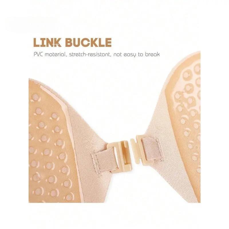 Women's Mango-Shaped Bra Stickers, featuring invisible push-up and lifting effect.Made of breathable soft silicone with self-adhesive, seamless and reusable design.Skin-friendly comfortable fit for wedding dresses, evening gowns, summer outfits and dail