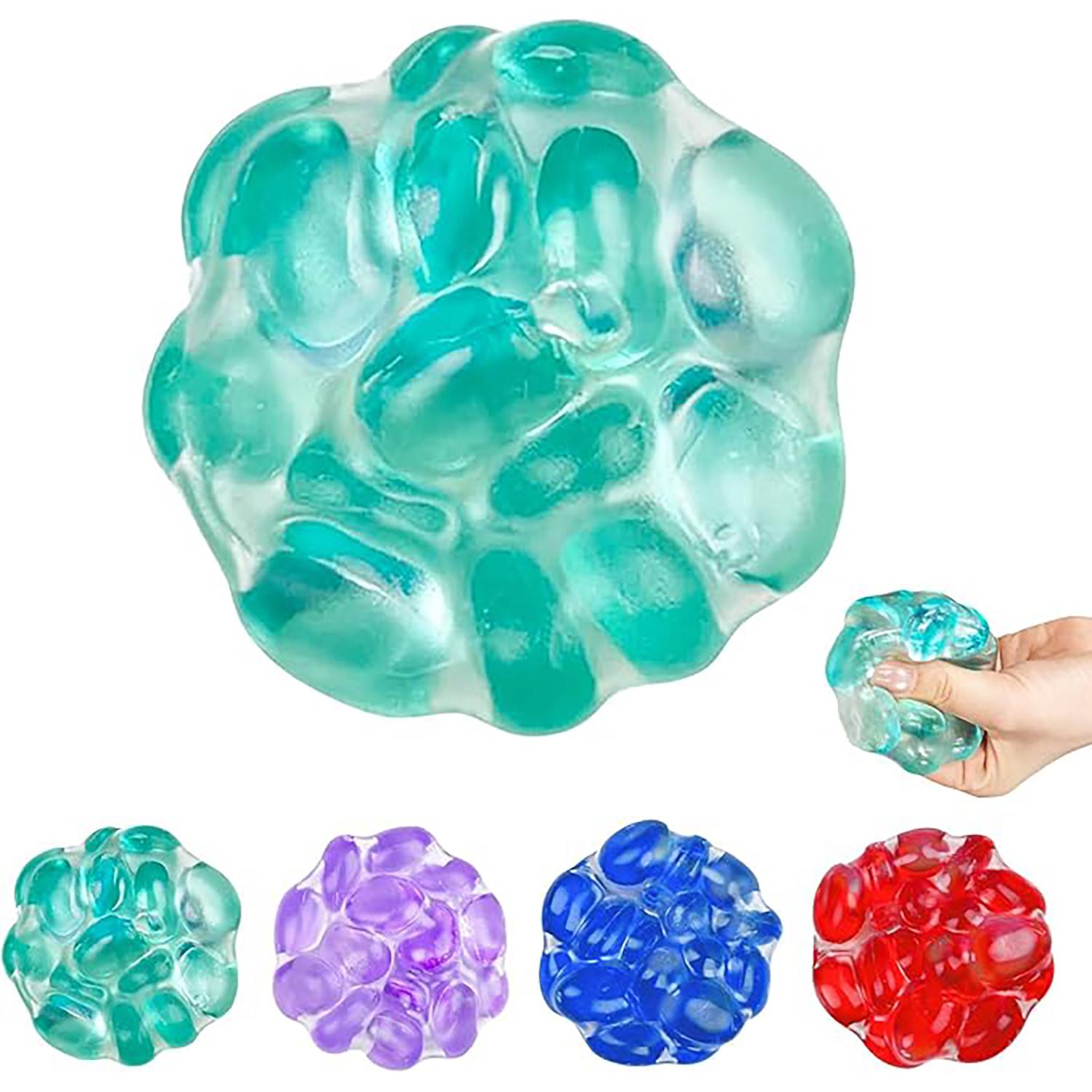 Colorful Sensory Stress Relief Ball, Large Beads Relax Toy, Perfect for Anxiety Relief, Creative Stress Relieving Nip-Nip Ball, Finger Venting Tool, Body Decompression Ball
