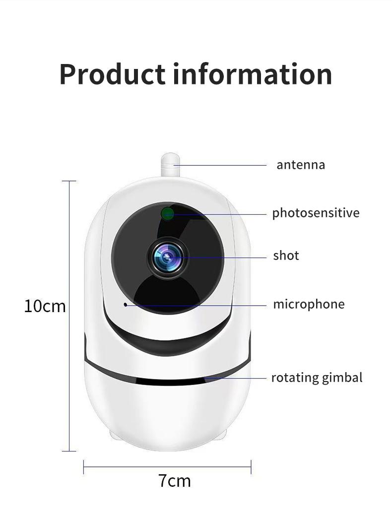 Smart HD Camera with Motion Detection & Two-Way Audio, High-Definition Quality, Remote View Adjustment, Home Security Surveillance System, Home Monitoring Camera