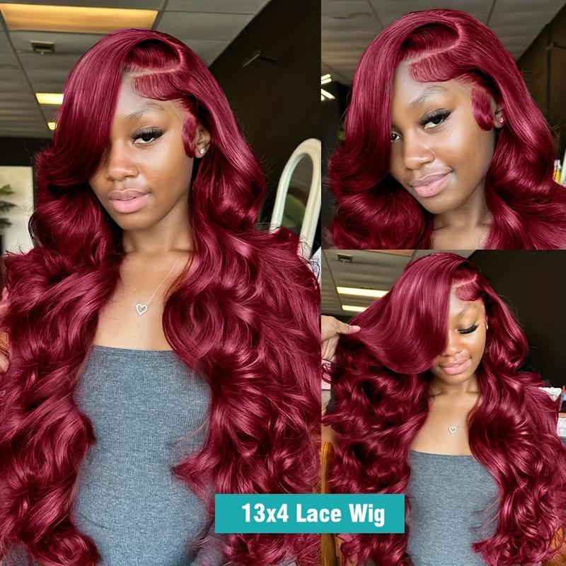 Bling Hair 99j Red Color 33# 4# Color 13x4/6 Body Wave Lace Frontal Human Hair Wigs 180 Density Lace Frontal Wig Real Hair Pre Plucked Human Hair Lace Wigs With Hairline TikTokShopBlackFriday