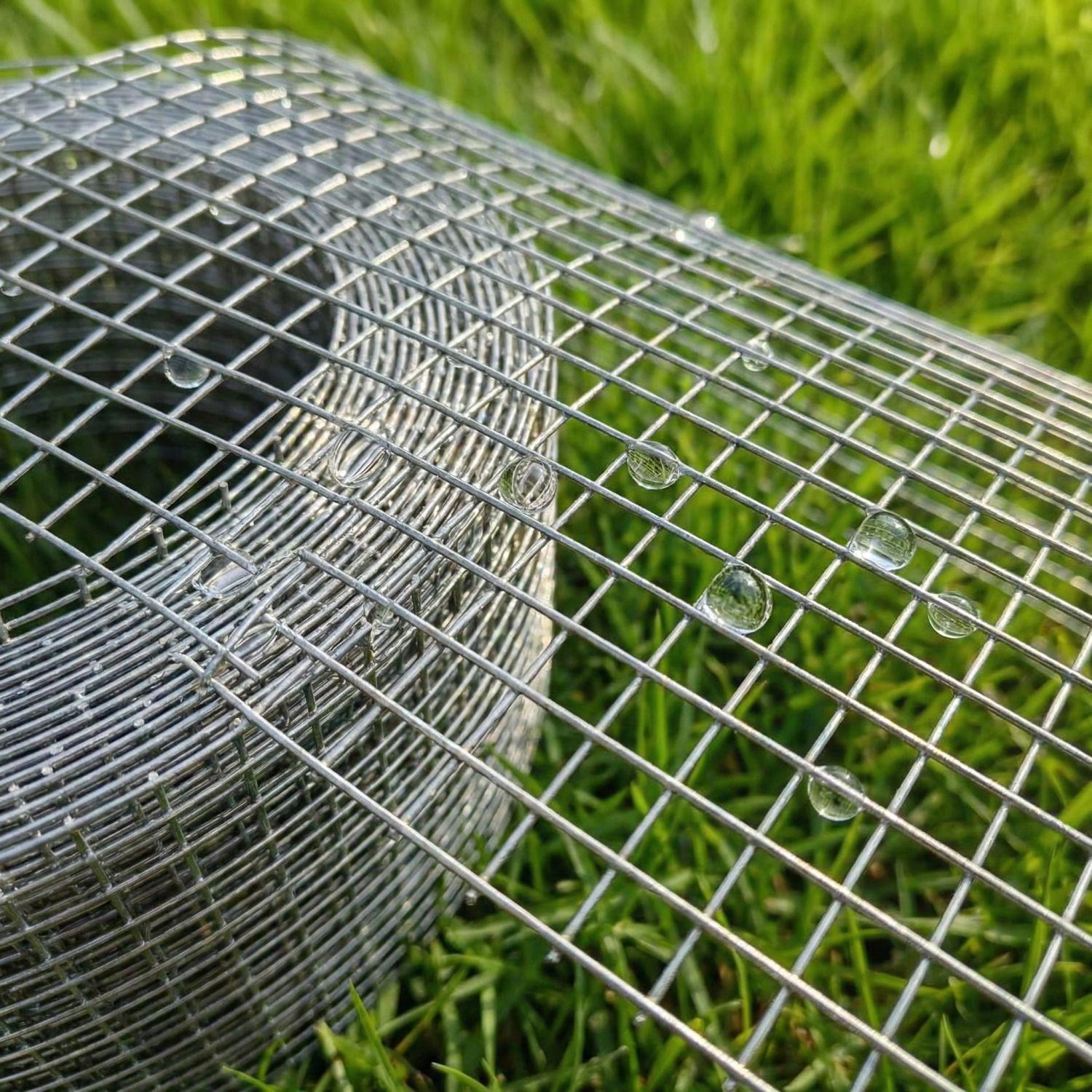 Galvanized Welded Wire Mesh Roll, 238.1 Inch X 19.68 Inch, 1/2 Inch Hole Size, Iron Wire Fence for Chicken Coop, Garden, Pet Enclosure