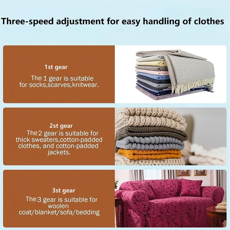 6-Pack Replaceable Blades Fabric Shaver, Rechargeable Portable Lint Remover with LED Display, Removes Pilling From Clothes, Furniture, and Blankets