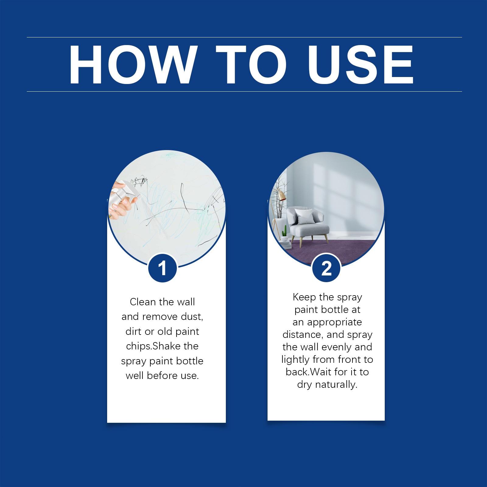 Jue Fish Wall Spray Paint Repair, Home Indoor Renovation, Moisture-Proof, Anti-Drop, Mold Removal, Direct Spray, Household Use