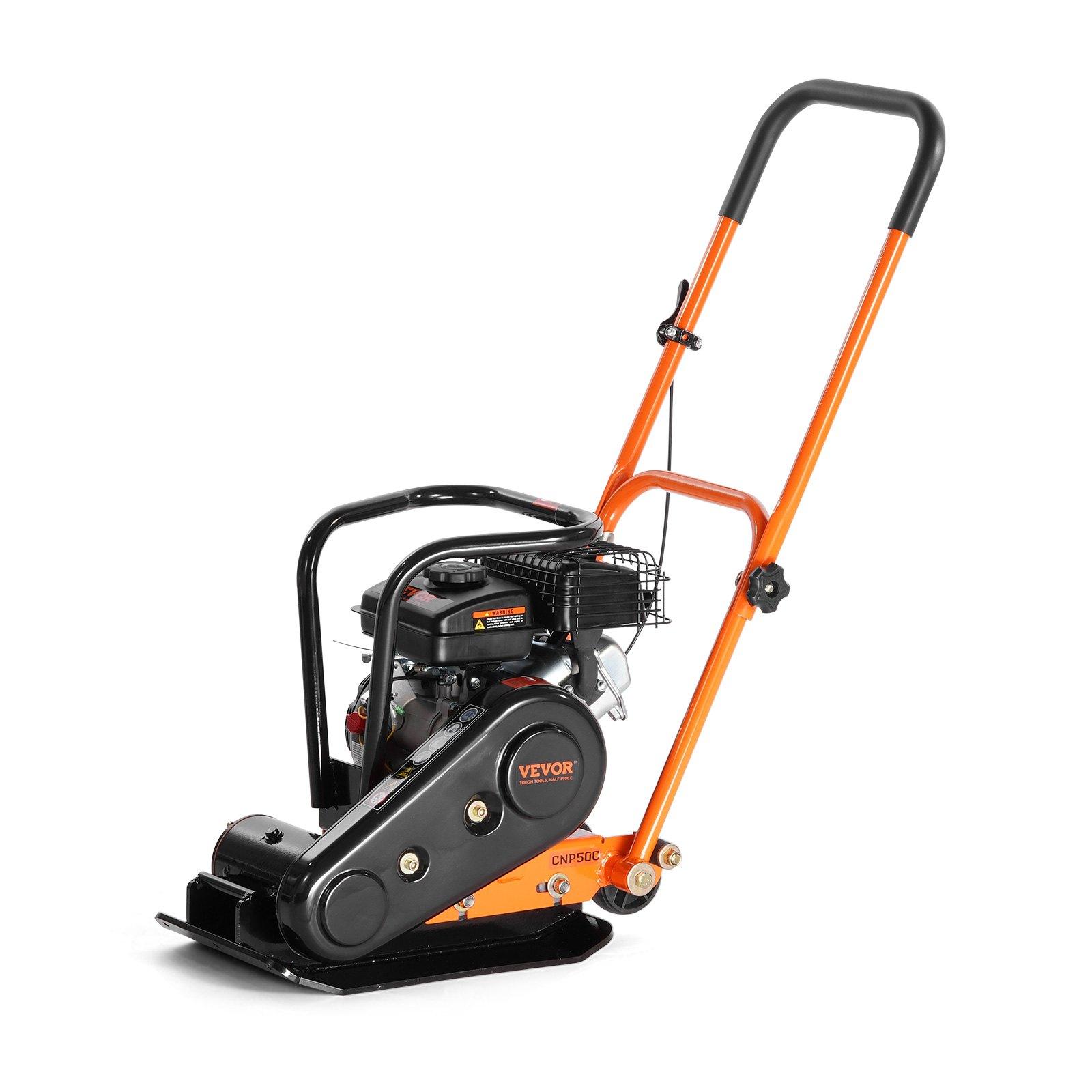 VEVOR Plate Compactor, 2.8 HP 98CC Gas Engine 5, 250 RPM, 1, 920 lbs Force Vibratory Compaction Tamper with 18.7x 11.8 inch Plate for Walkways, Patios, Asphalts, Paver Landscaping, EPA Compliant