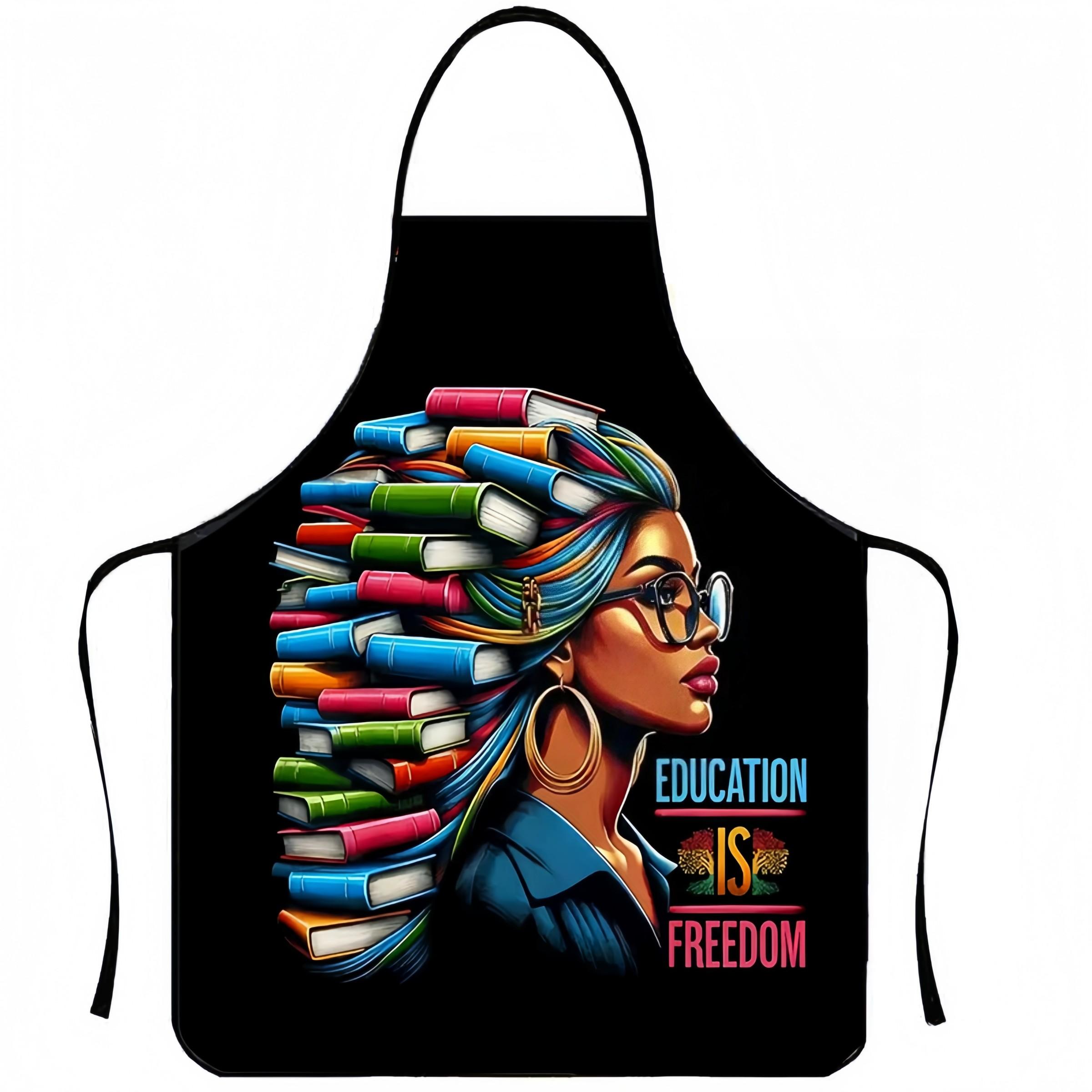 African Queen Pattern Apron, 2 Counts Polyester  Kitchen Apron for Cooking, Summer Spanish Apron for Men&Women,Nails Design Tool,Mother's Day Gift, Kitchen&Cleaning Essential,Cleaning Tool,World Cup