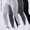 【Black Friday】Women’s 3-Piece Seamless High-Waisted Sports Leggings Set, Tummy-Control and Butt-Lifting Contour Design, Knit Activewear for Fitness, Gym Workouts, and All-Season Wear