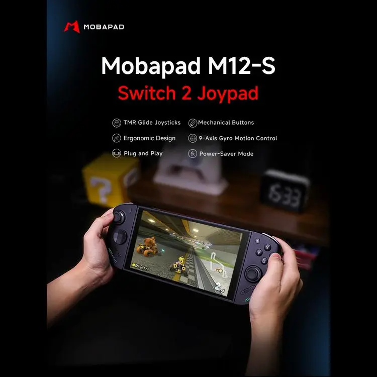 Mobapad M12S Switch 2 Joycon for Nintendo Switch 2- 9 axis Gyro, TMR Glide Sticks, C button, Turbo, Wake up support