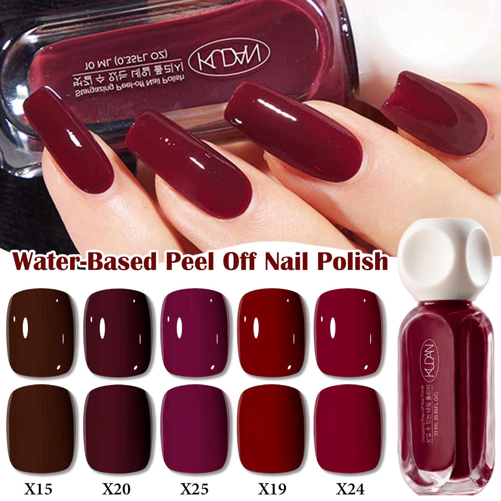 Quick Drying Nail Polish Set, 5Count/Set New Trendy Nail Polish Varnish, Alcohol-free|Odorless|No-bake|Water-Based|Peel-off|Easy-to-Apply|Multicolor, Suitable for Daily Nails & Festival Nails,Nail Art Supplies for Women & Girls, Nail Manicure