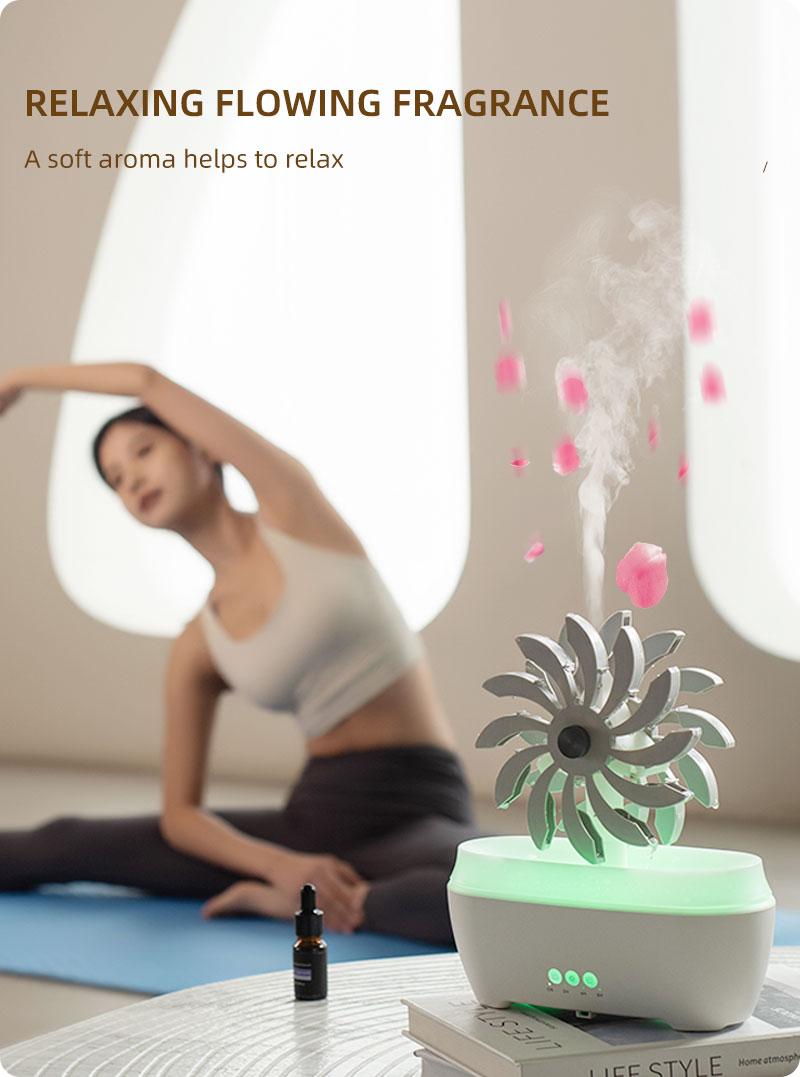 Aromatherapy Machine Desktop Essential Oil Diffuser with Remote Control, Water Drop Humidifier, Large Fog Feature, Three Speed Timing Aromatic