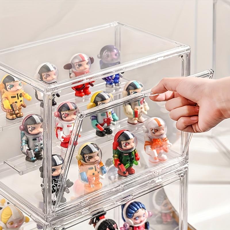 Transparent stackable display stand, collection figure multi-layer dust storage box
