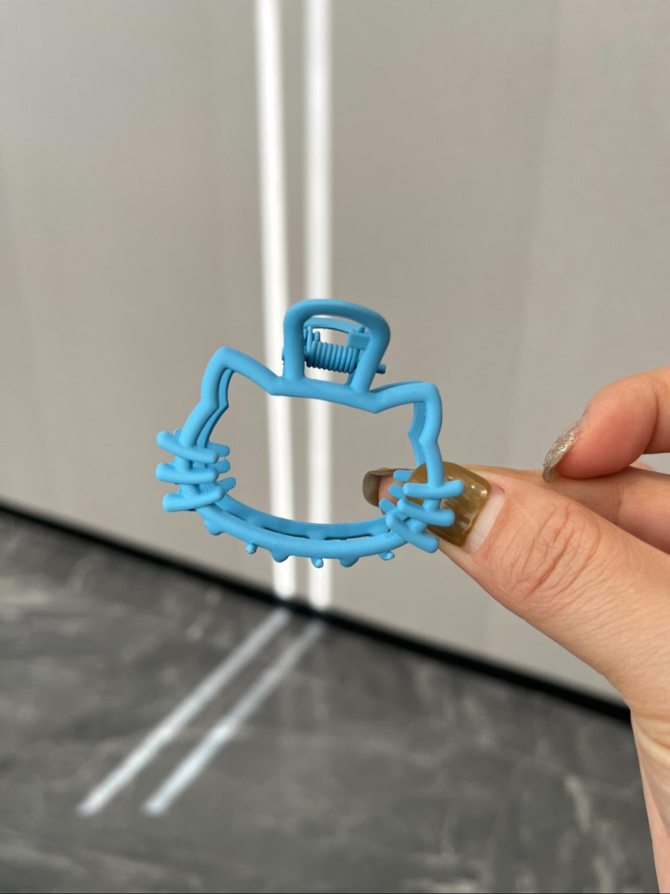 Women's Cute Cat Design Hair Claw, Trendy Plain Color Hollow Out Design Hair Claw, Fashionable Hair Accessories for Women & Girls for Hairstyle Decoration, Hair Clip