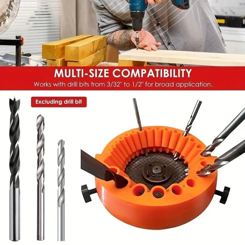Multipurpose Drill Sharpener Tool, Multi-Size Grinding Aid for Old Drills, Essential Electric Drill Bit Sharpening Accessory