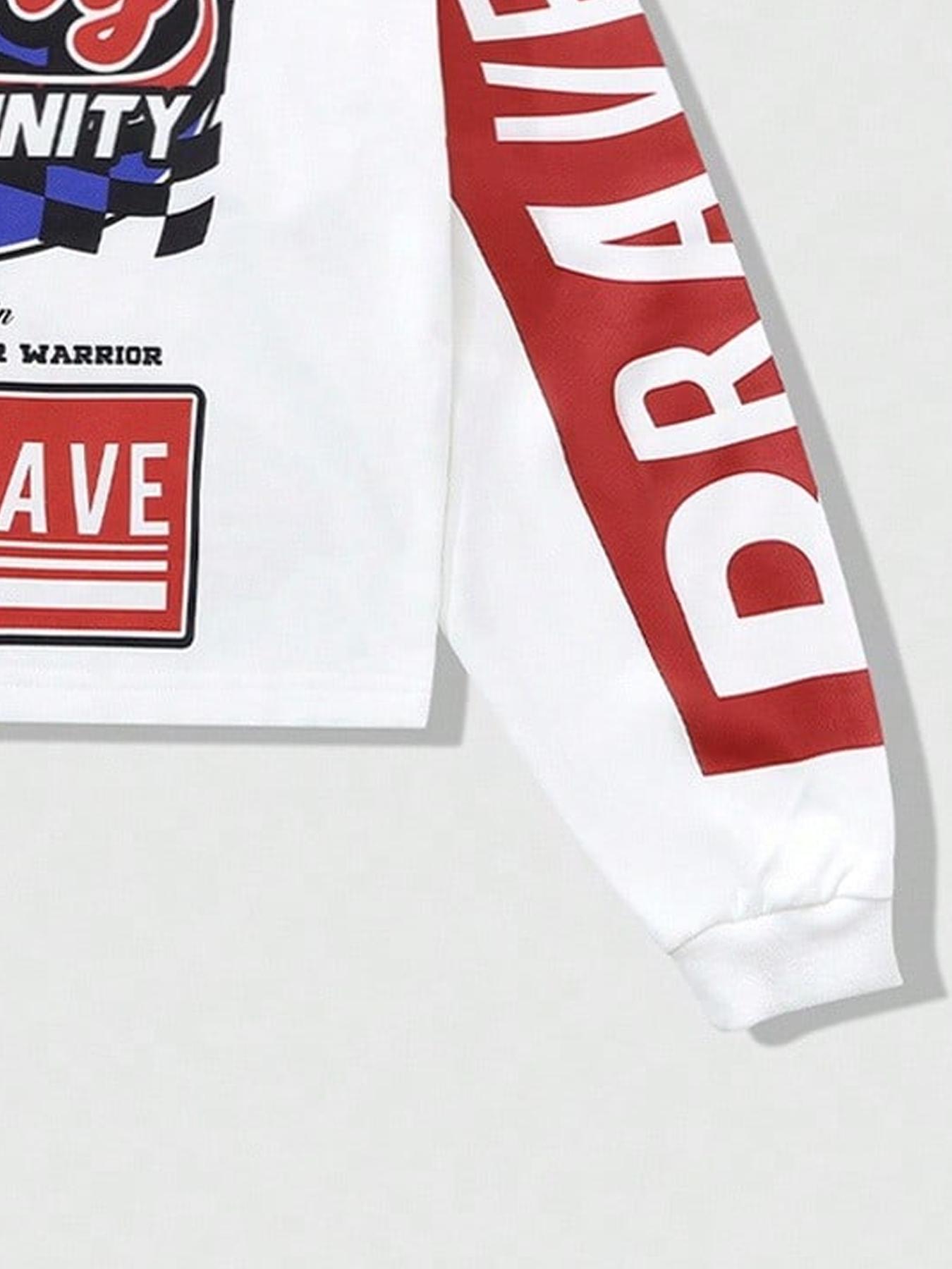 Men's Graphic & Letter Print Loose Fit Granddad Collar Polo Shirts, Sports Preppy Stylish Top For All Seasons, Men's Fall Outfits For Outdoors