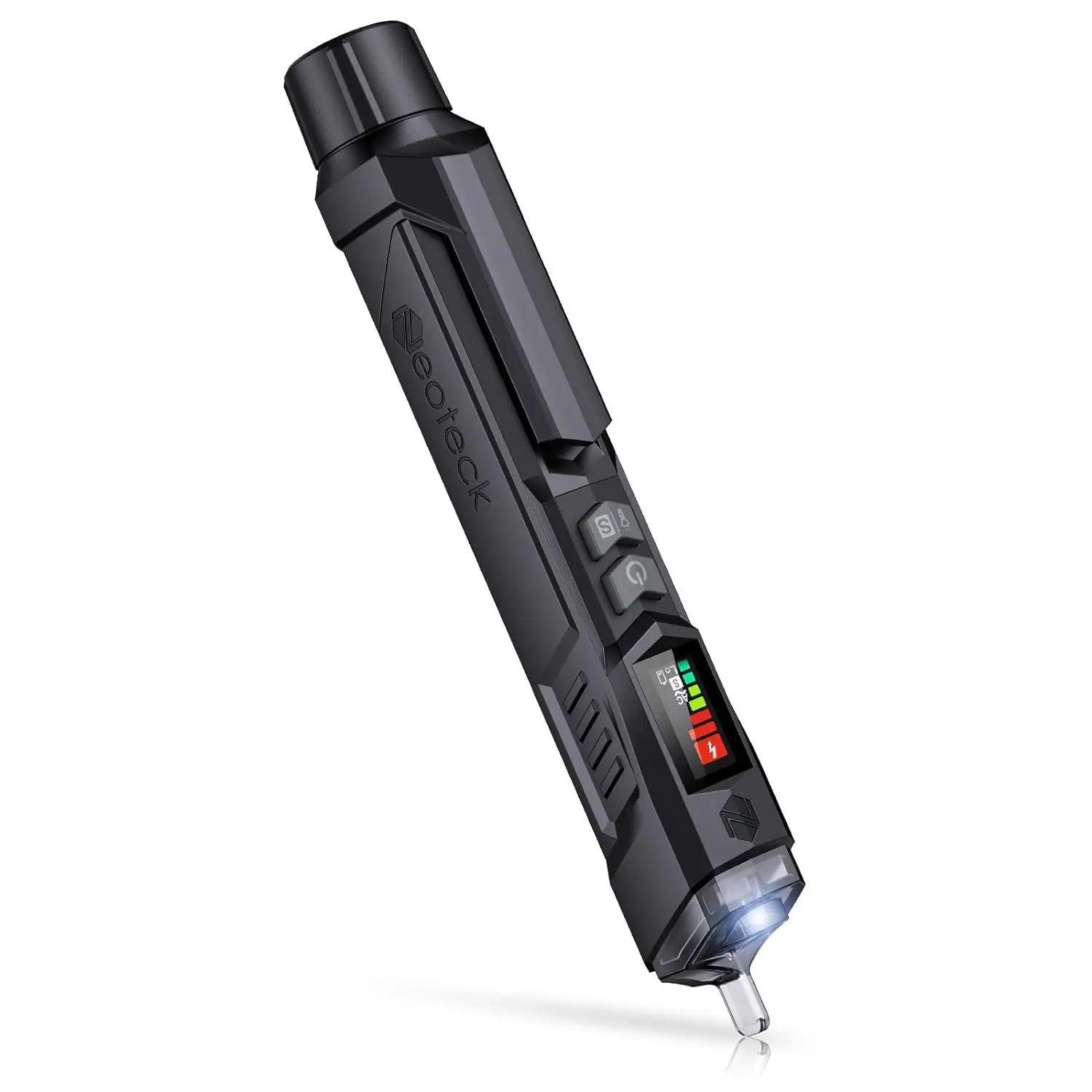 Neoteck Voltage Tester Non Contact Voltage Tester AC 12-1000V/48V-1000V Adjustable Sensitivity Voltage Detector Live/Null Wire Distinguish with LCD Display Buzzer Alarm Wire Breakpoints Finder