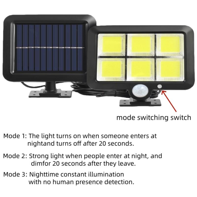 1pc Solar Light 6cob LED, Motion Sensor Outdoor Security Lamp, Waterproof Decking & Patio Light, Ideal for Garden, Fence, Pathway