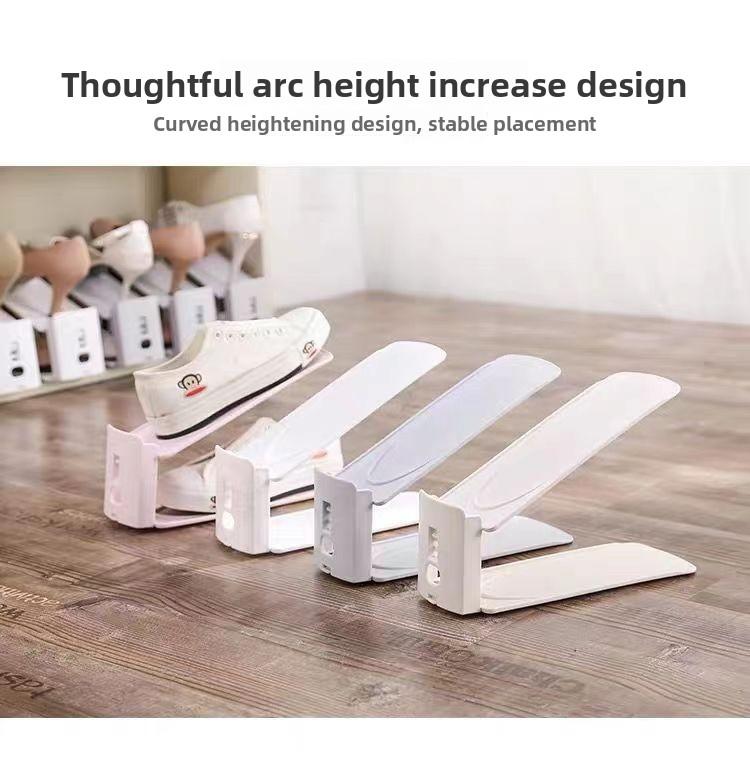 Double-layer shoe rack adjustable Double Tiers shoe storage artifact Organiser household space-saving shoe cabinet layered partition sorting shoe rack