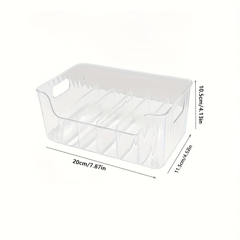 Transparent Plastic Spice Storage Box with Adjustable Dividers, Multi-Purpose Kitchen Organizer for Snacks & Small Items