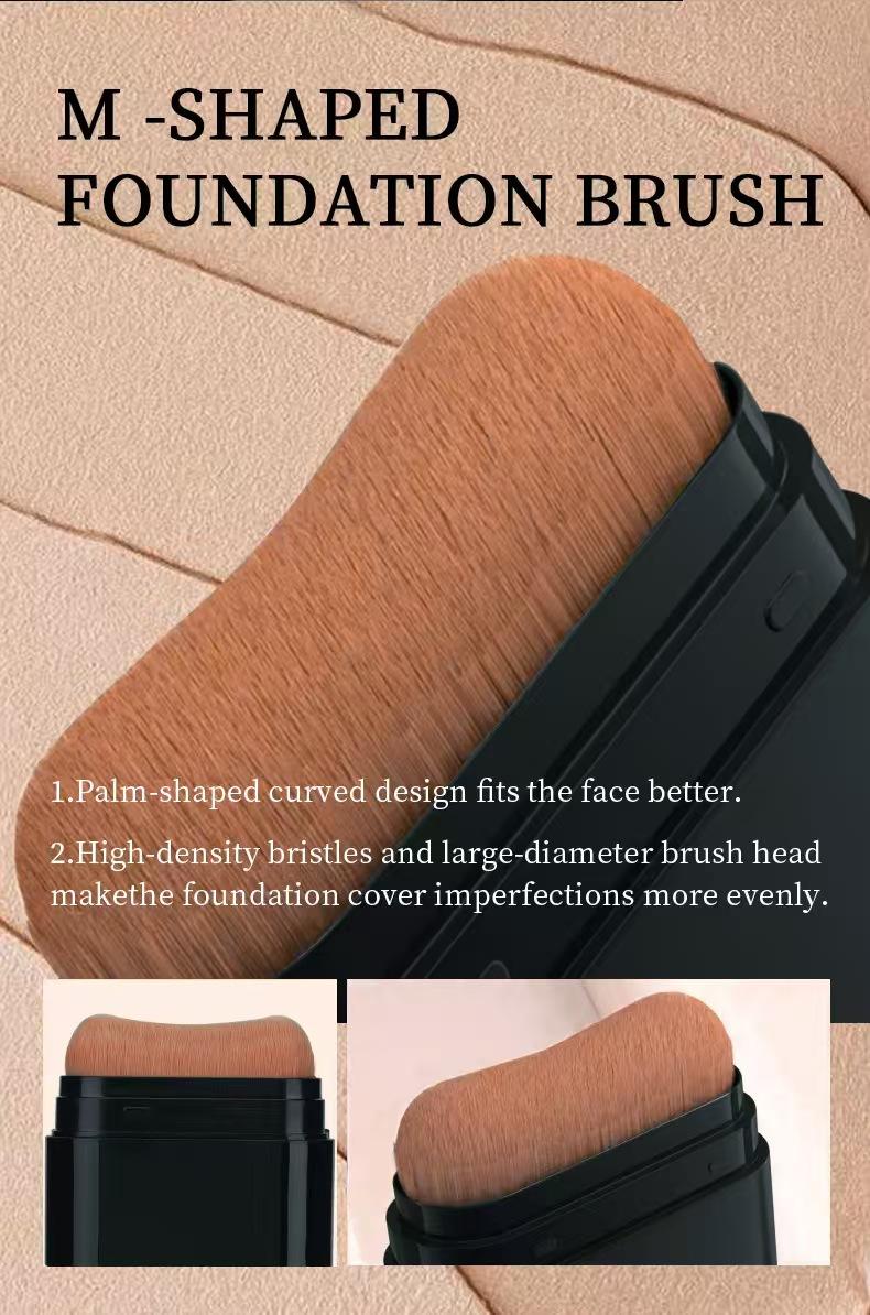 Waterproof Long-Acting Matte Radiant Foundation Stick - 01#Ivory, Smudge-Proof, Moisturizing, Quick Drying, Full Coverage Concealer for Daily Use Makeup Lightweight Cosmetic Moisturizer Hydrate Moisture Hydrating