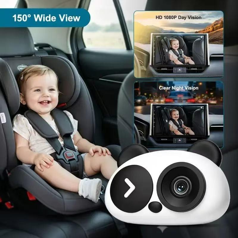 1080P Wireless Baby Car Camera, 150° Wide Angle In-Car Monitor, Compatible with Car Display Screens, Split-Screen Display, Easy Installation, Baby and Pet Monitoring