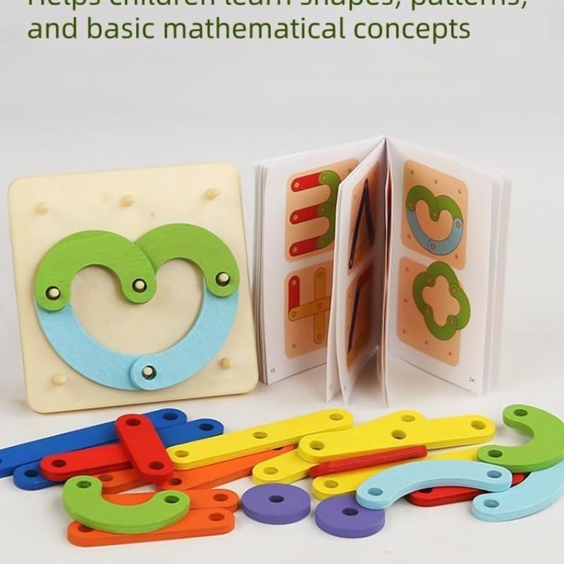 A set of versatile stackable column-shaped children's toys, early education toys, puzzle toys, geometric matching creative game toys, learning toys, holiday gifts, birthday gifts, suitable for children aged 3