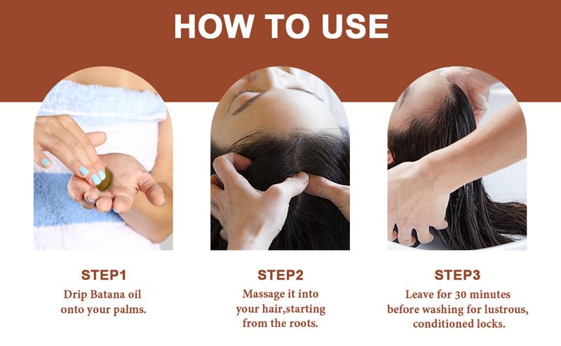 Pure Organic Batana Oil for Hair Growth - Strengthens Hair, Promotes Thicker, Strands, Natural Hair Oil for All Hair Types