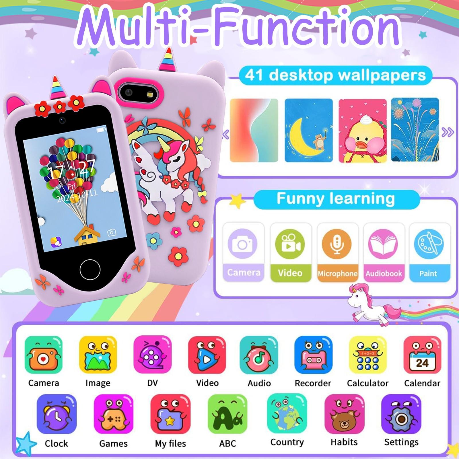 Kids Smart Phone Dual Camera Learning Toy With HD Display Music Playing Function And Interesting Game Options Wonderful Gift For Kids