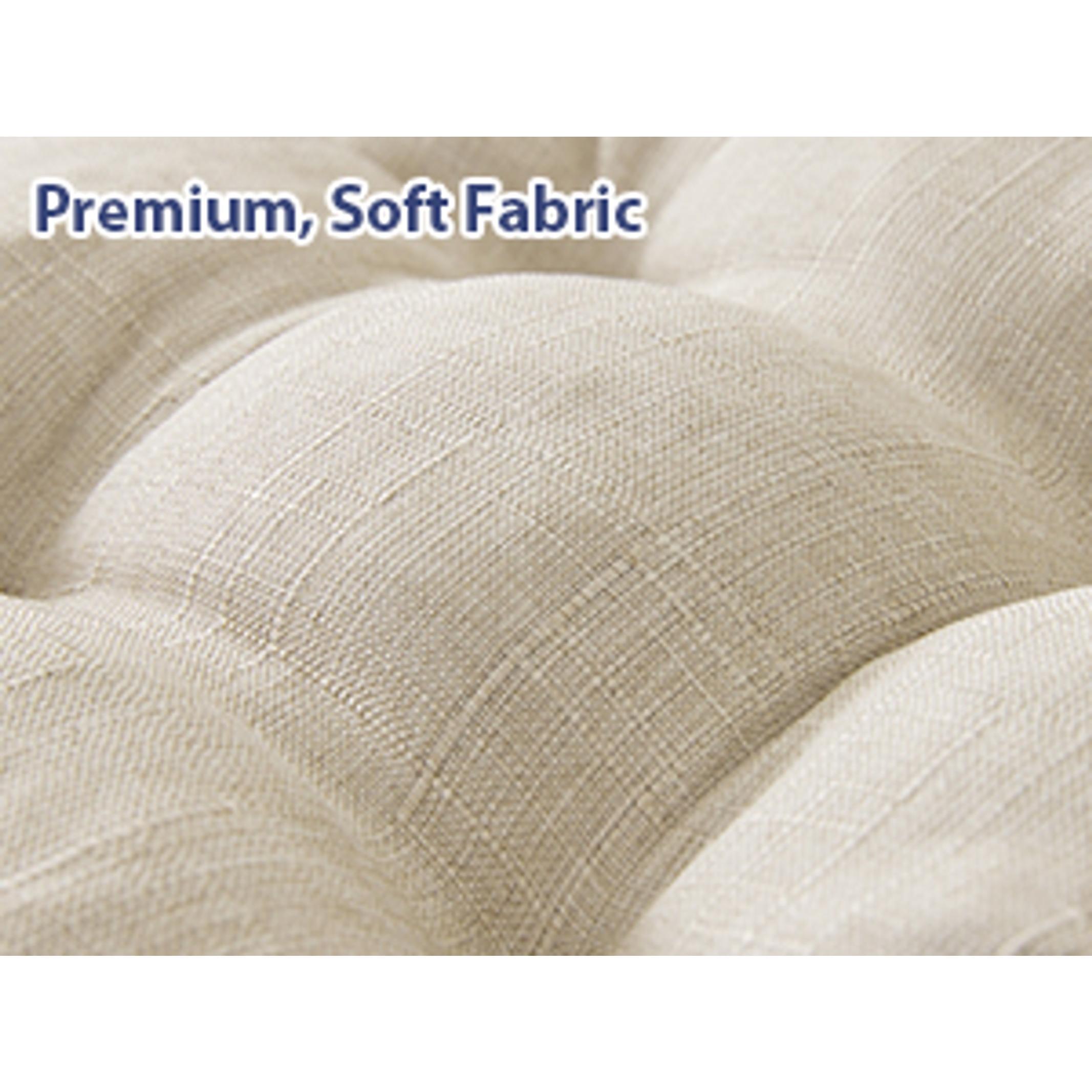 Chair Cushions, Memory Foam Dining Chair Cushions, Tufted Indoor Chair Pads, Set of 4, 16.5' x 16.5' x 3.5', Beige