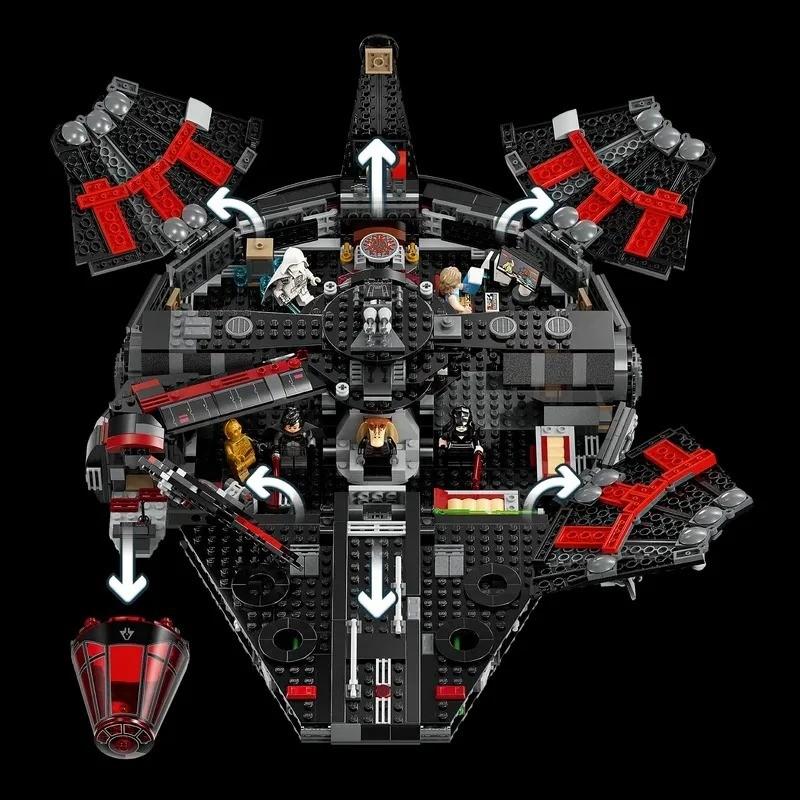 New Arrival 1579 Pieces Dark Falcon Millennium Series Spacecraft Building Set, Enhances Kids' Manual Skills, DIY Model Kit, Child Toy Gift