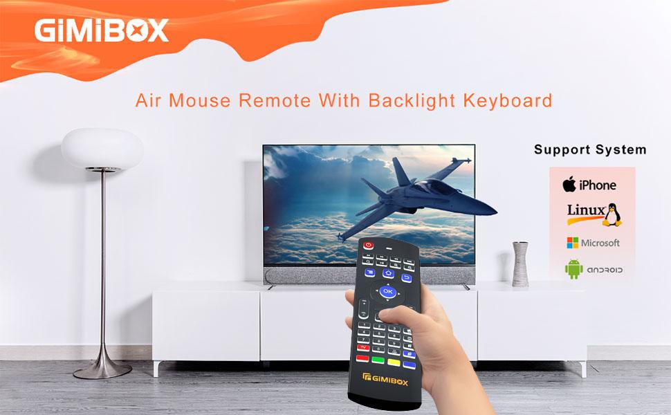 Air Mouse Remote MX3 Pro with Backlit, 2.4G Air Remote with Wireless Keyboard,Backlit and Key-Learning Function, Best for Android TV/Box/PC/Android Projector/HTPC/Xbox/Raspberry Pi